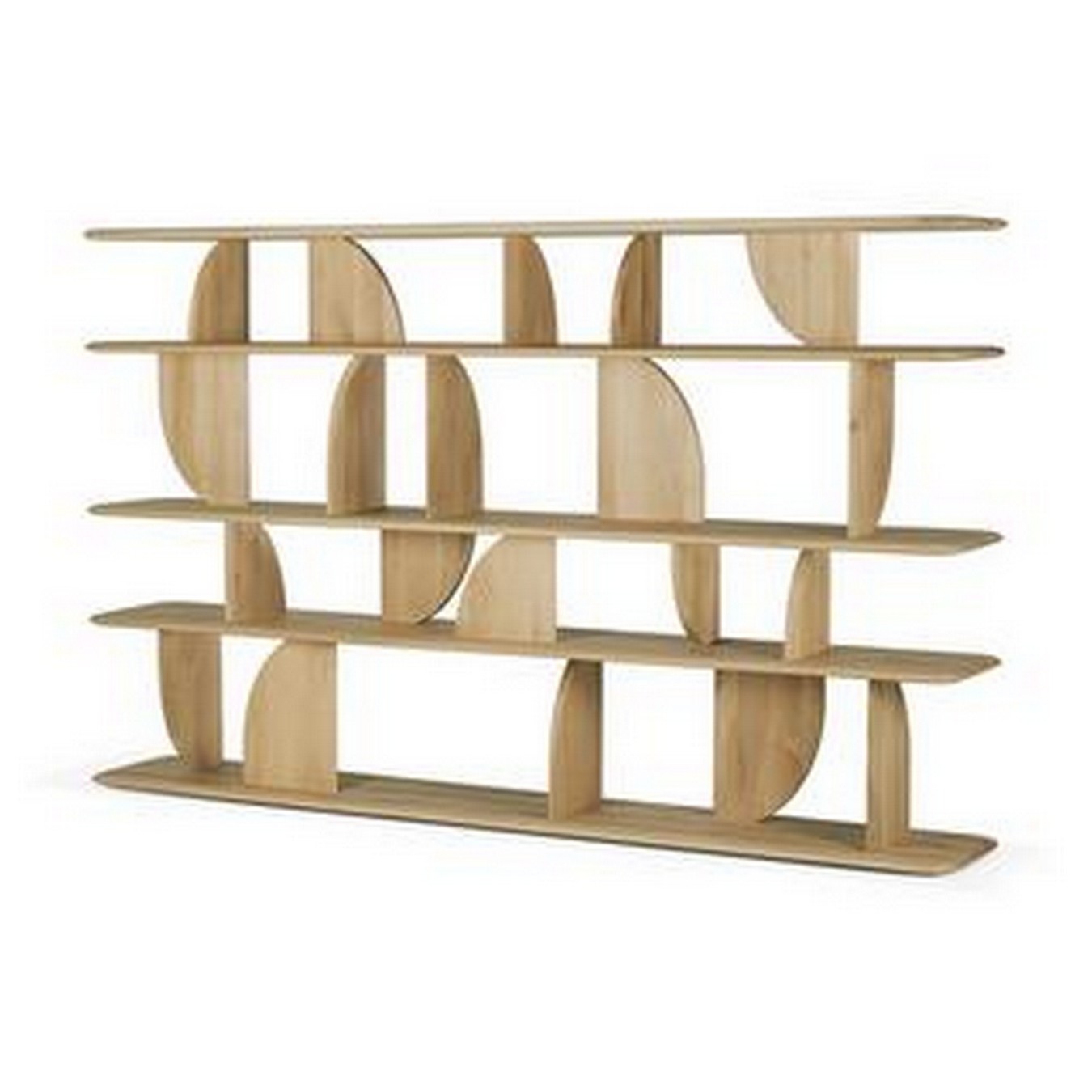 Wandregal Geometric Eiche natur geölt