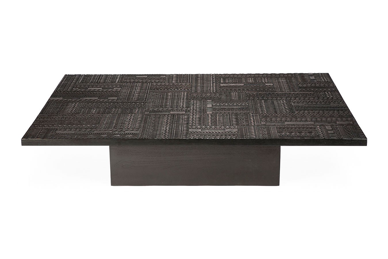 Couchtisch Tabwa Teak massiv schwarz B 170