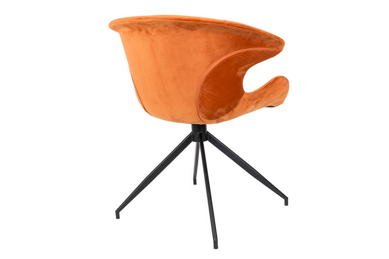 Armlehnstuhl Mia Samt orange