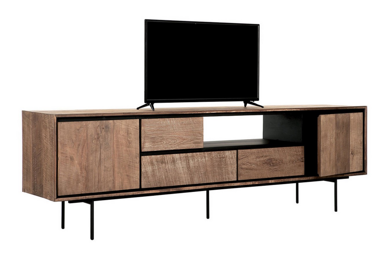 TV-Board Metropole Teak Metall B 195 cm