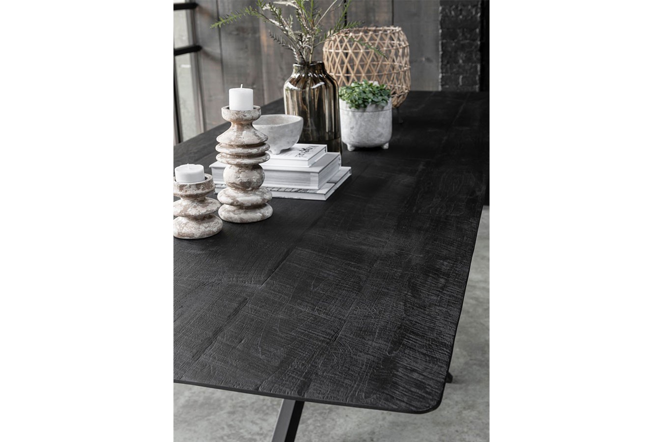 Esstisch Timeless Black Teak schwarz B 210cm