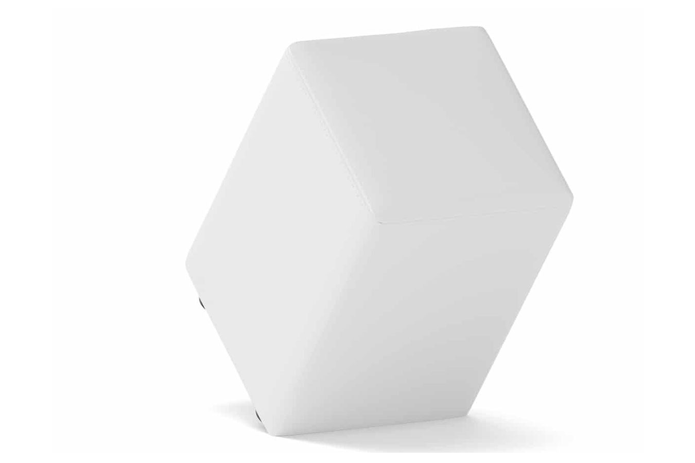 Sitzhocker Basic Leder weiß