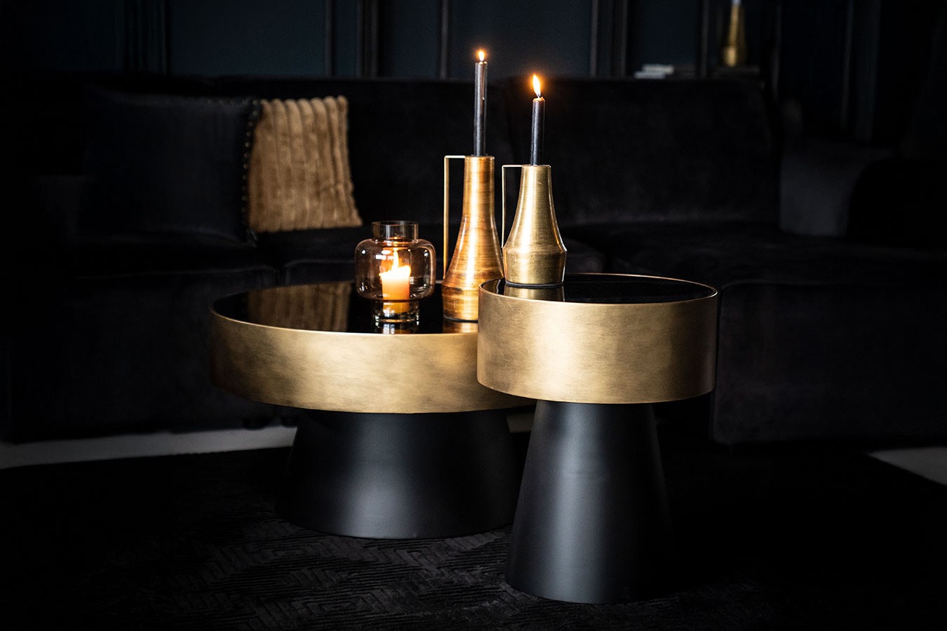 Couchtisch Faro Metall gold gross