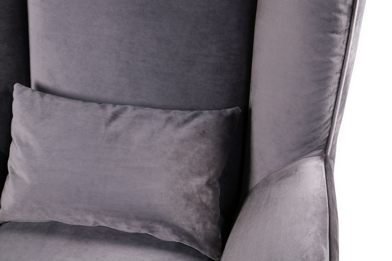 Loungesessel Evelin Velvet mit dem Sonderfuß chrome matt