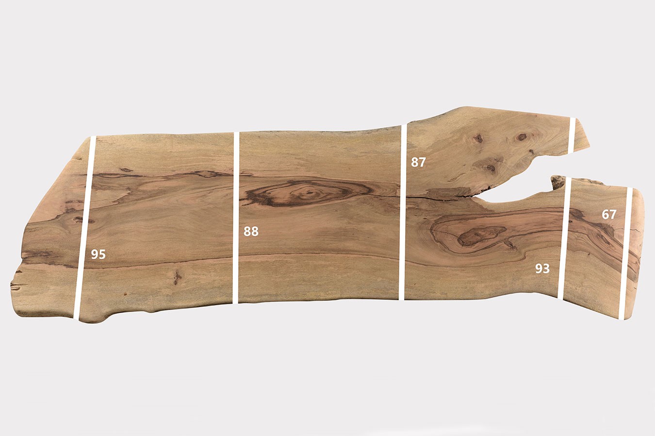 Tischplatte Mangoholz Monolith 315x105 cm