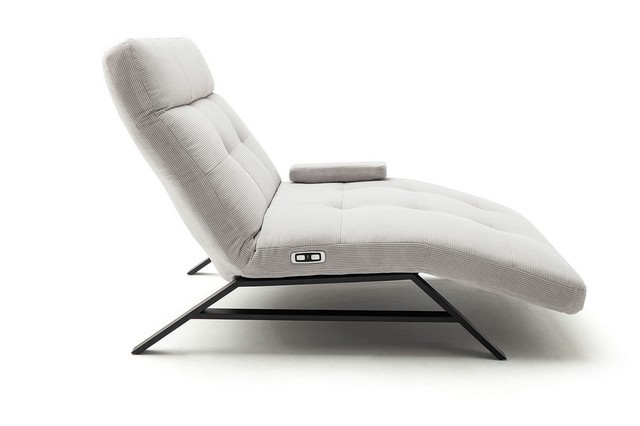 Relaxliege maxi Rovere silber