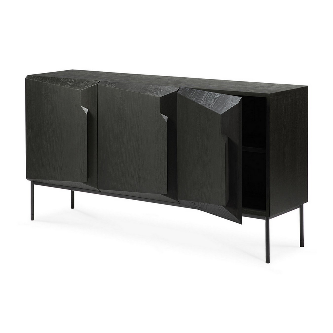 Sideboard Stairs Eiche schwarz B 150 cm