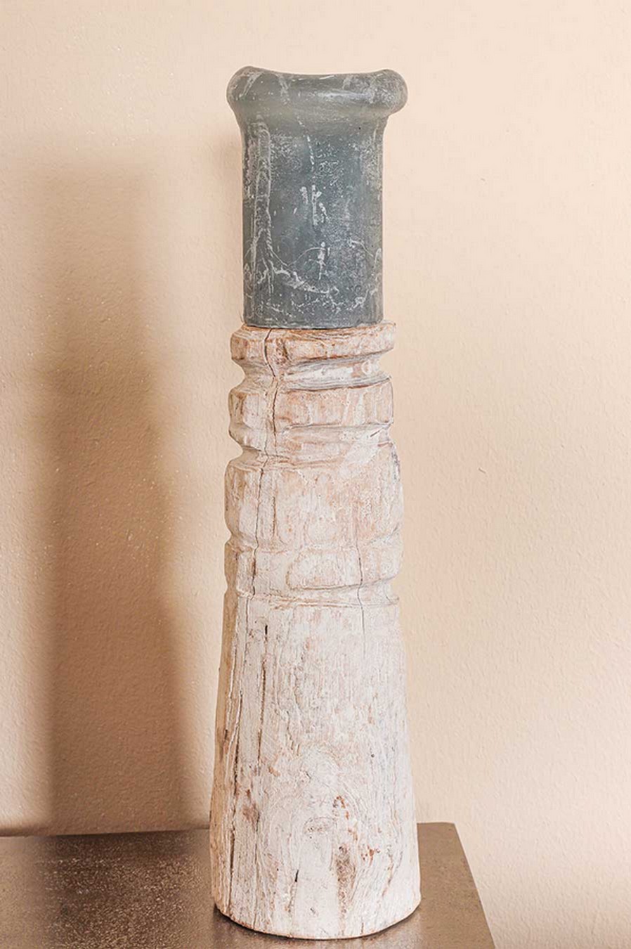 Kerzenständer Holz Vintage natur