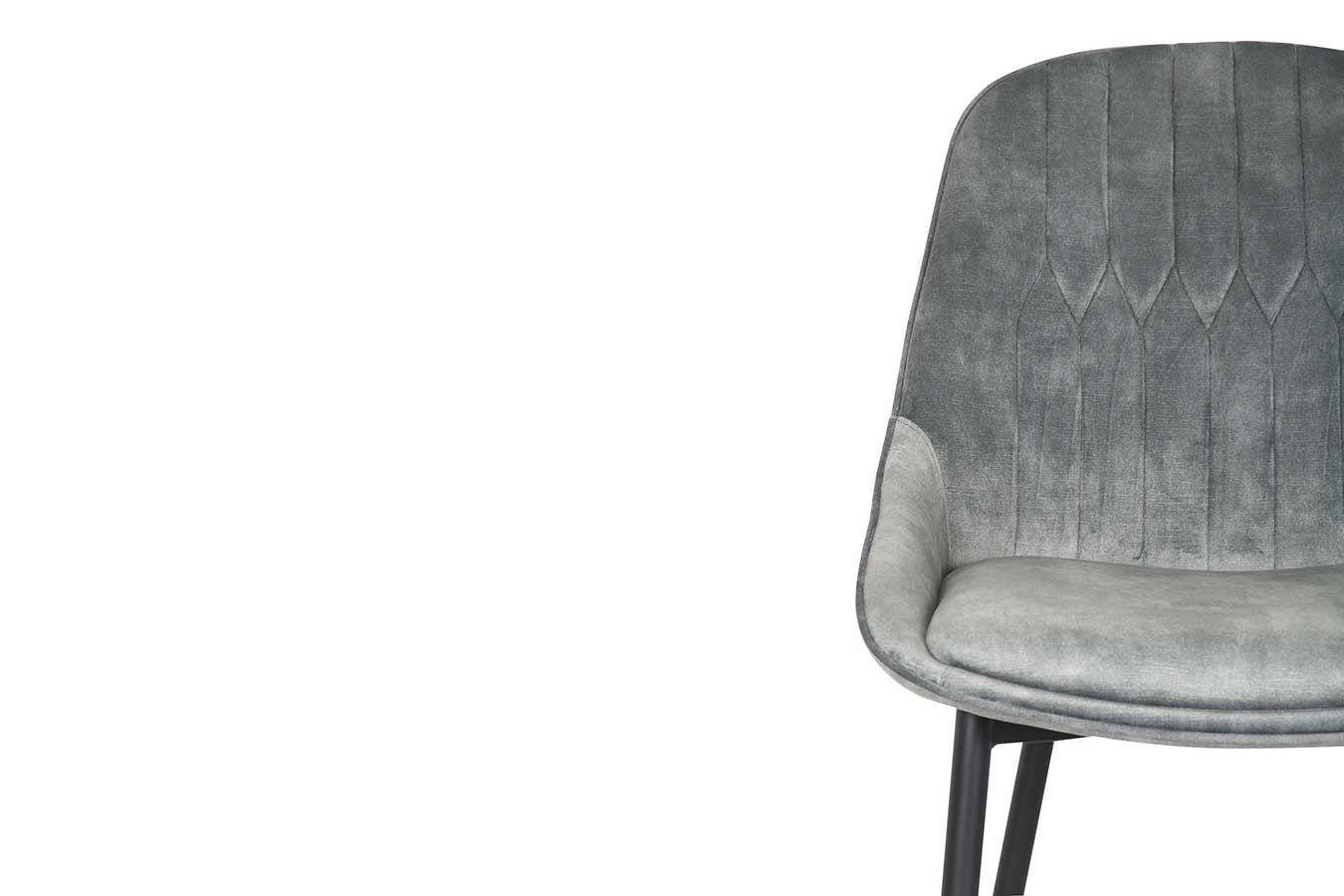 Stuhl JUL Samt Vintage grau