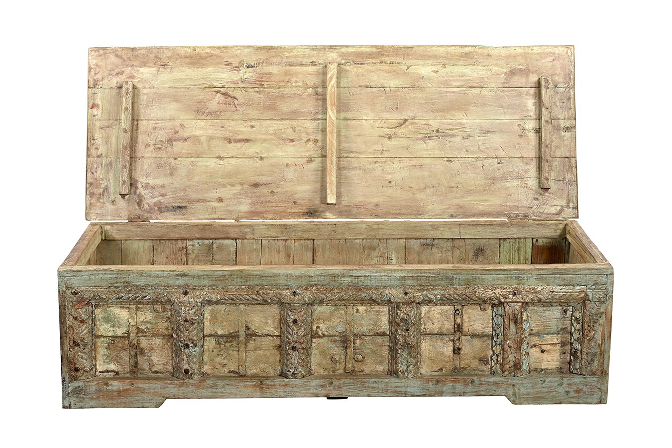 Truhe Vintage white washed