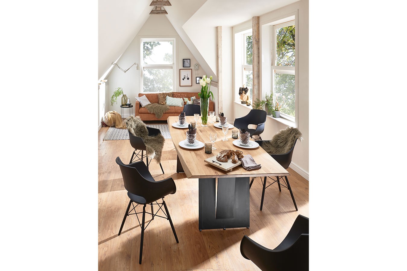 Esstisch Steven extreme Kante 180cm
