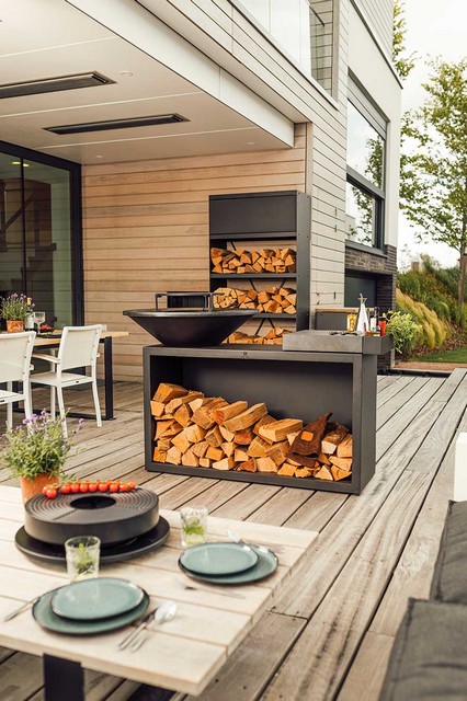 Ofyr Wood Storage Regal Black 100
