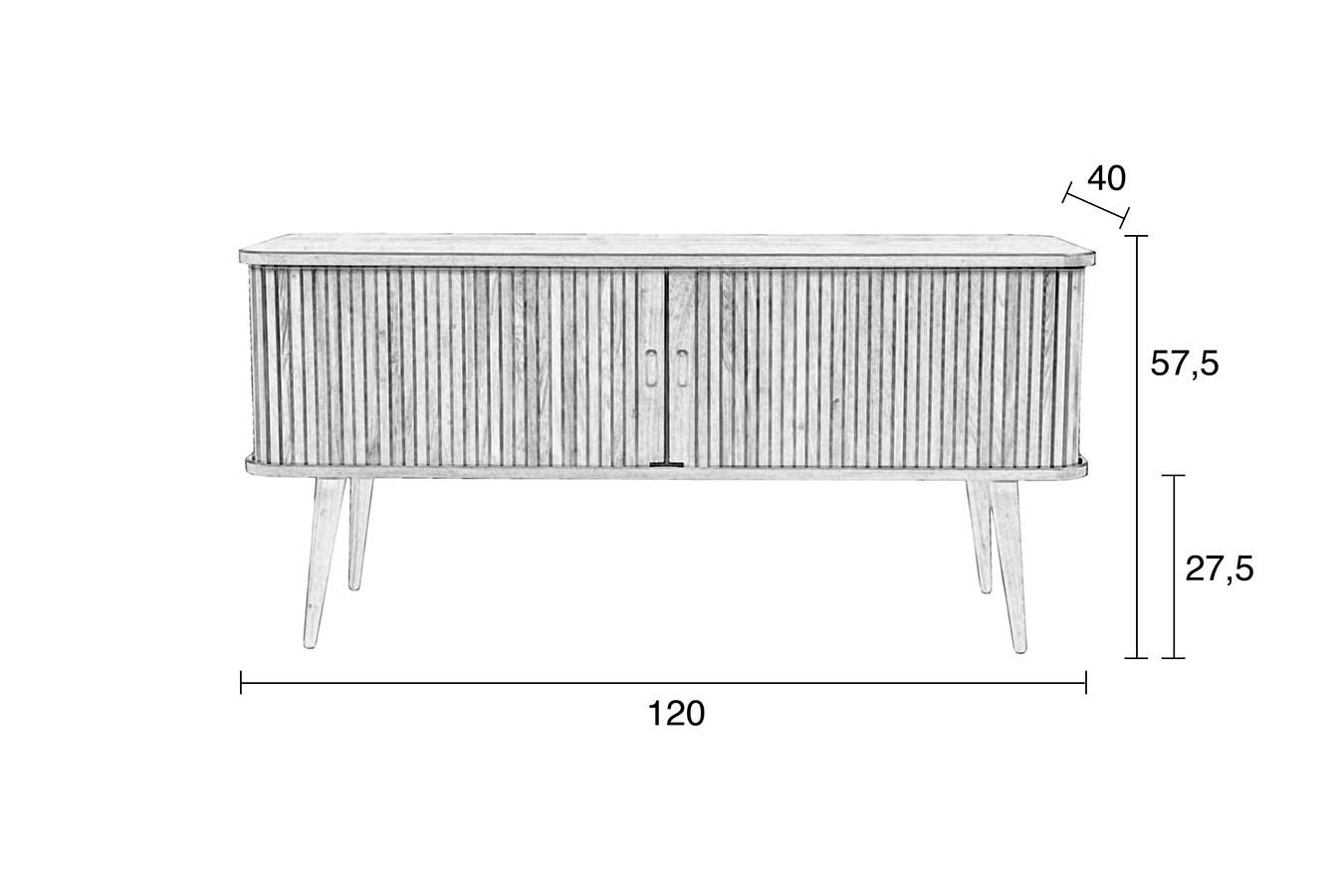 TV Board Barbara schwarz B 120 cm