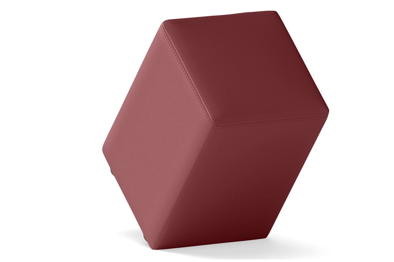 Sitzhocker Leder bordeaux