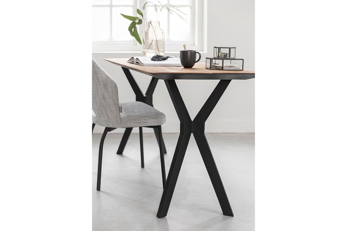 Schreibtisch Metropole Teak Metall B150 cm