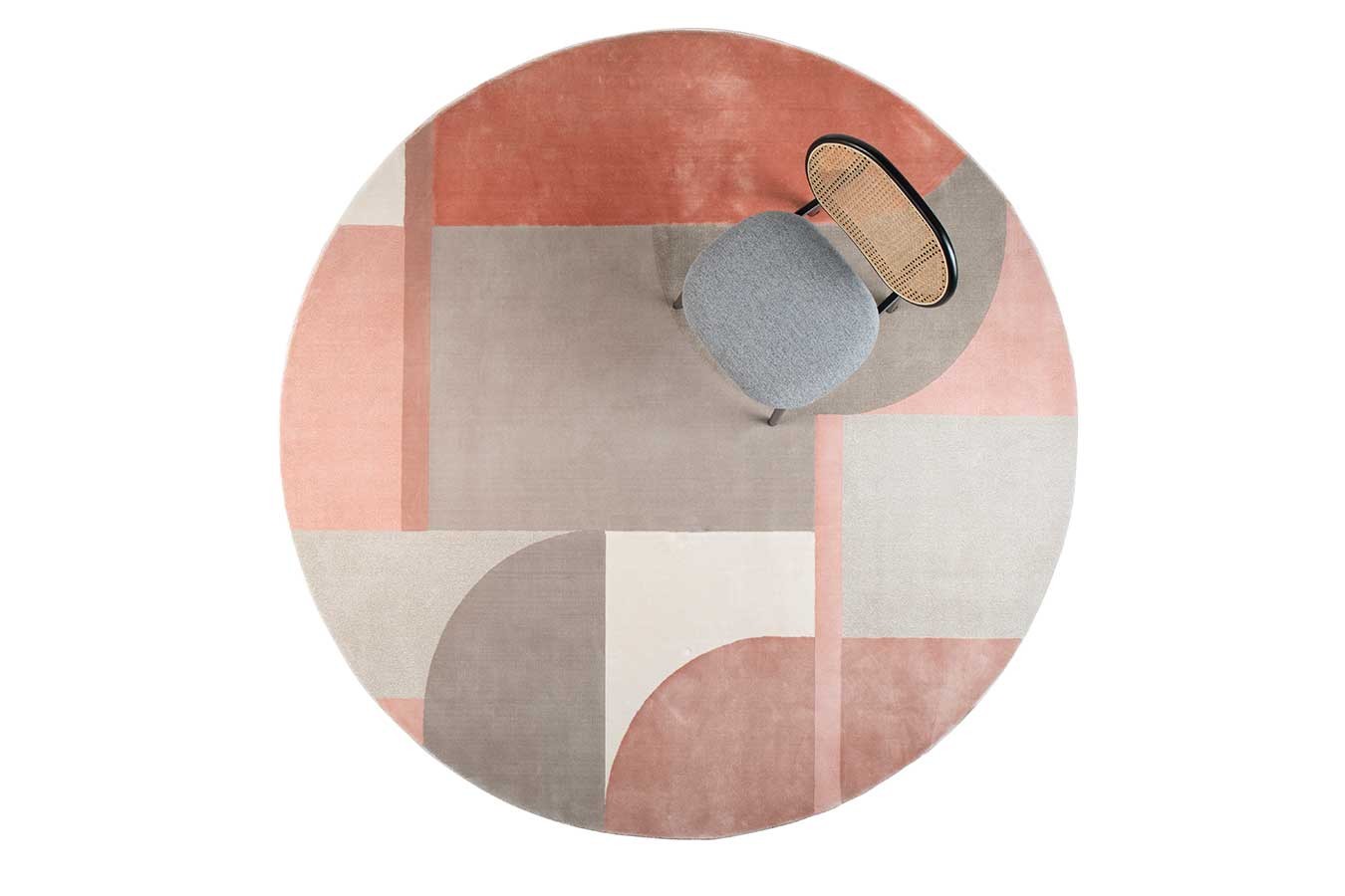 Teppich grau rosa D 240 cm