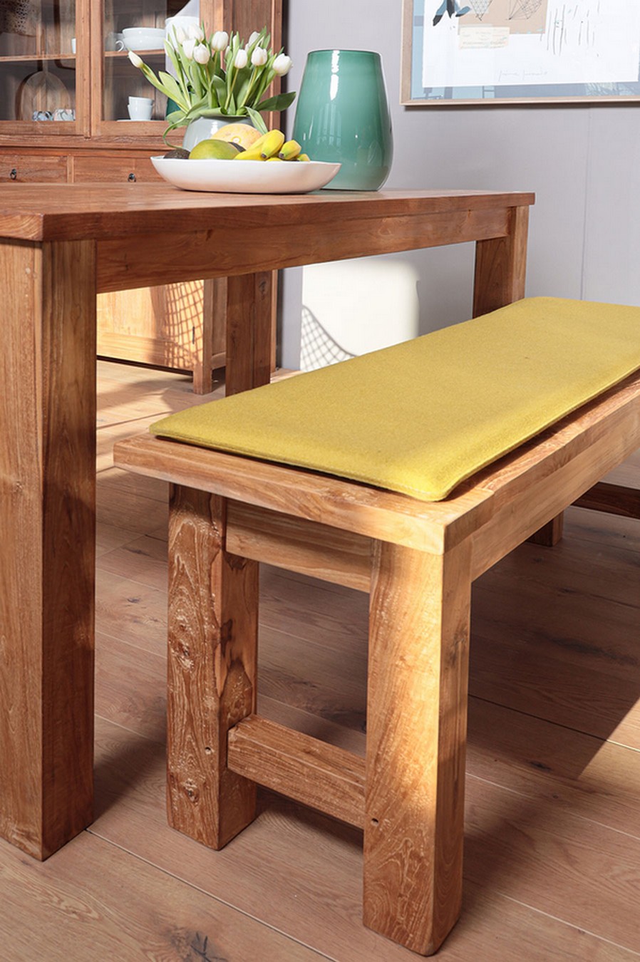Esstisch Loft Teakholz massiv 160 cm