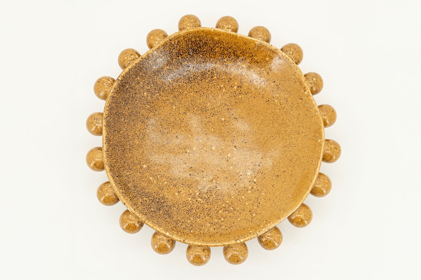 Keramikschale Vito gelbbraun D 36 cm