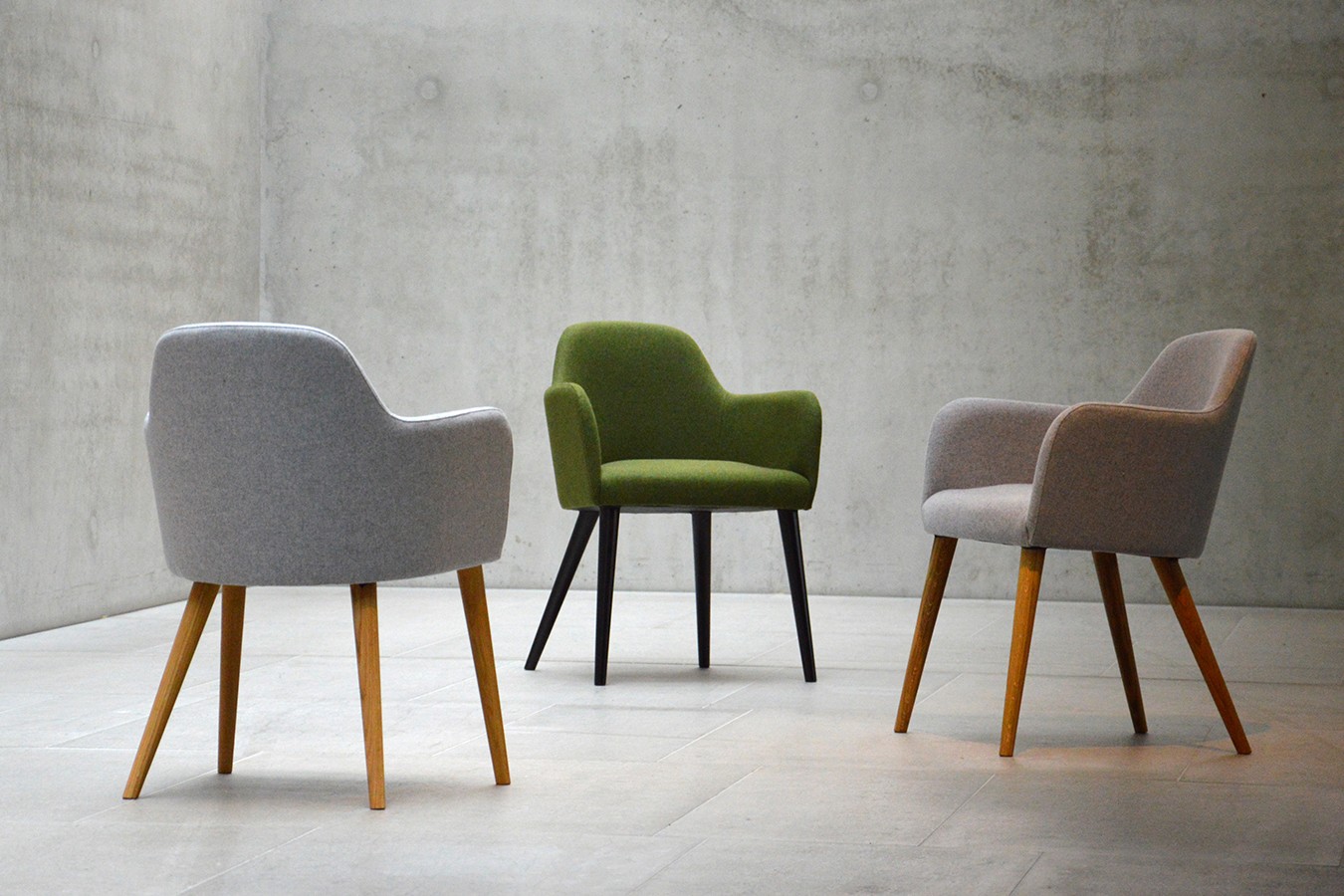 Sessel Flaminia Stoff grau