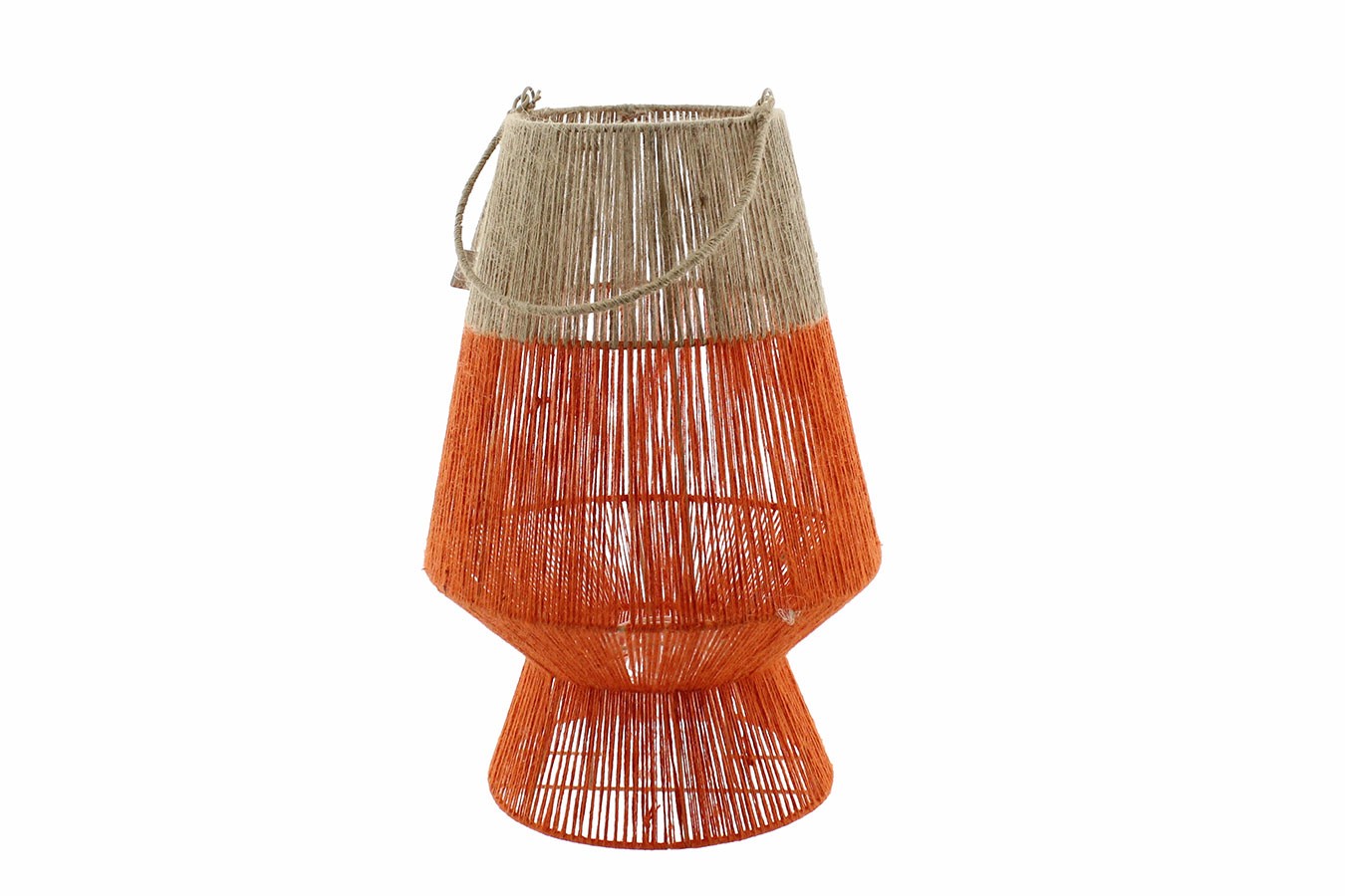 Laterne Ibiza natur orange H 50 cm