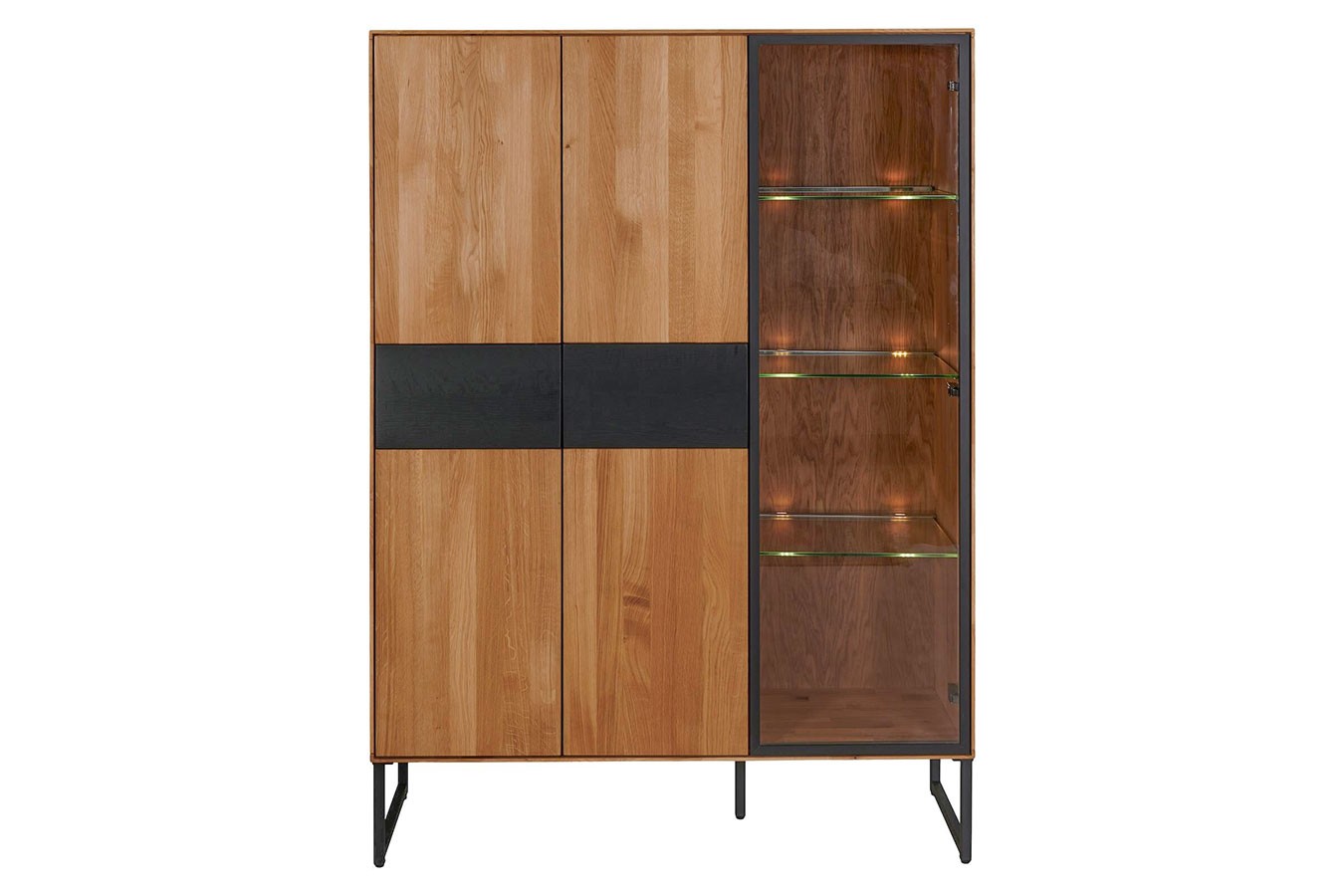 Vitrinenschrank Stirling Eiche B 116 cm