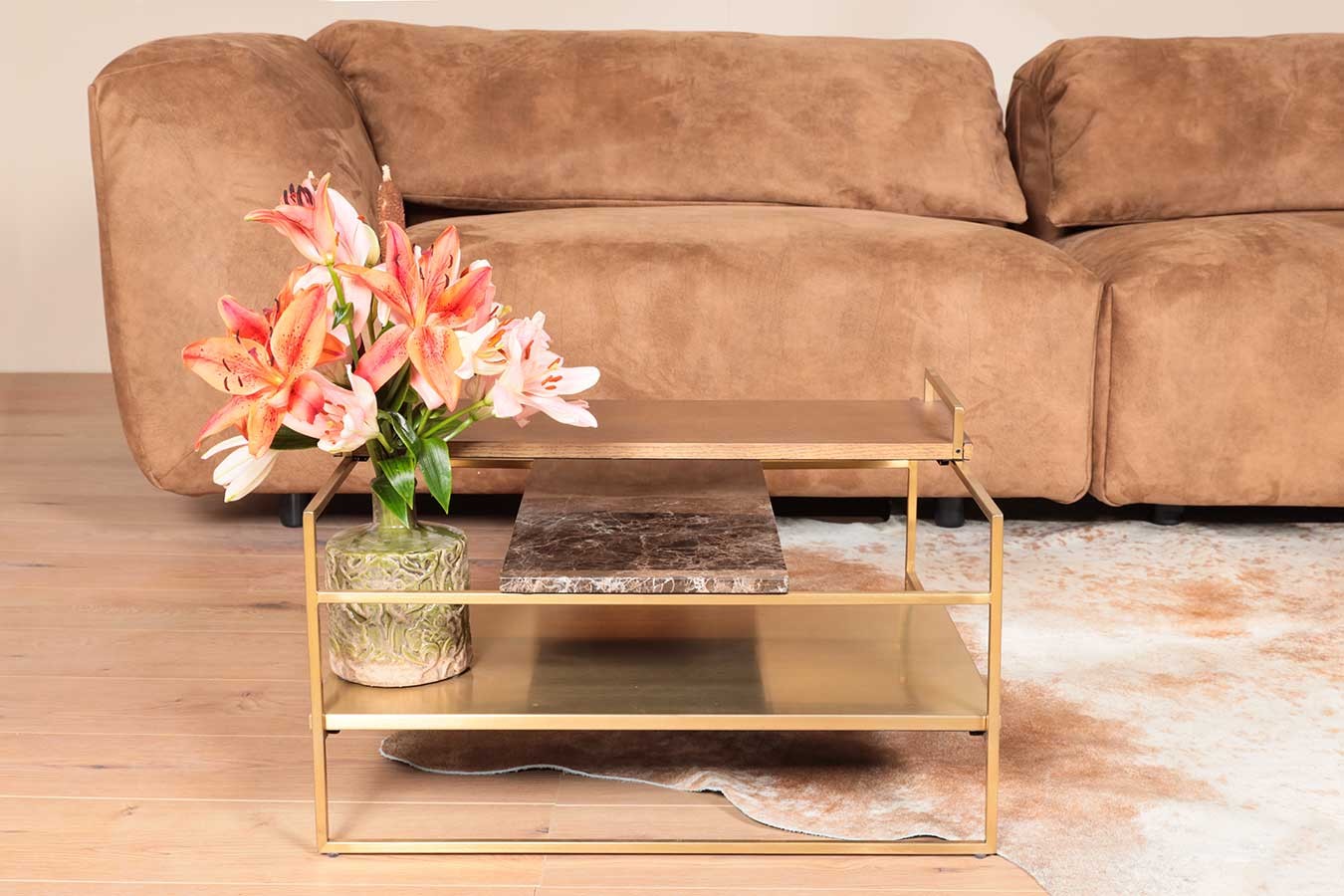 Couchtisch Architect Metall gold klein