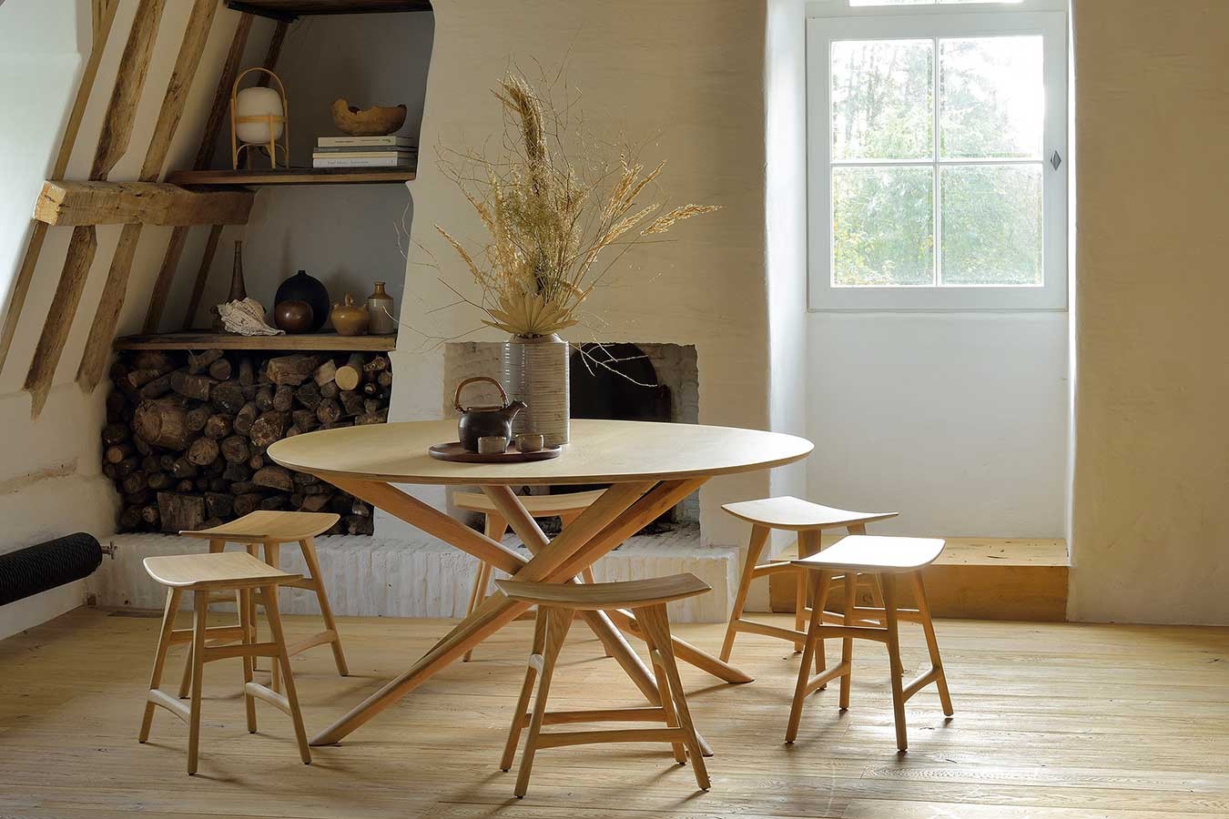 Esstisch Mikado Eiche massiv D 150 cm