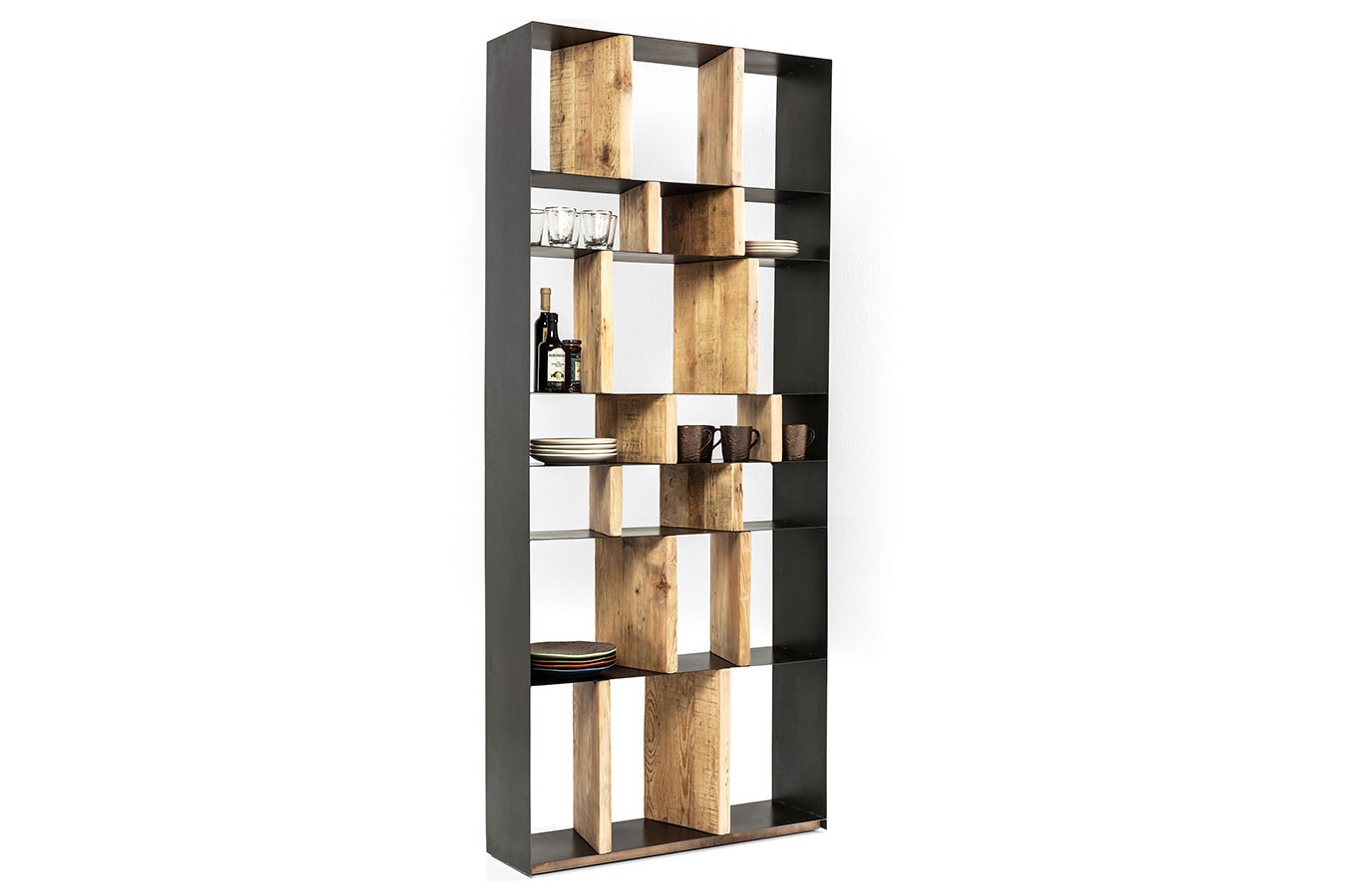 Regal Storm Holz/Metall 100*234*30 cm