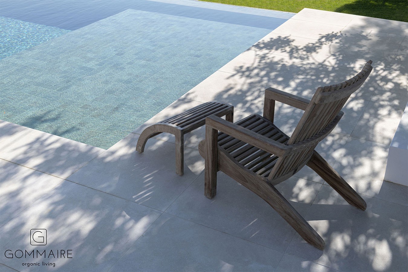 Loungesessel Outdoor Orso Teak grau