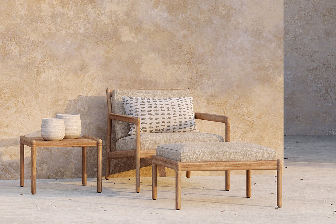 Outdoor Beisteller Jack Teak natur