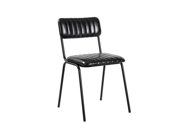 Esszimmerstuhl Sixty Leder schwarz