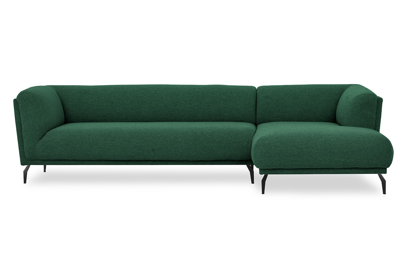 Ecksofa Aston Stoff dunkelgrün