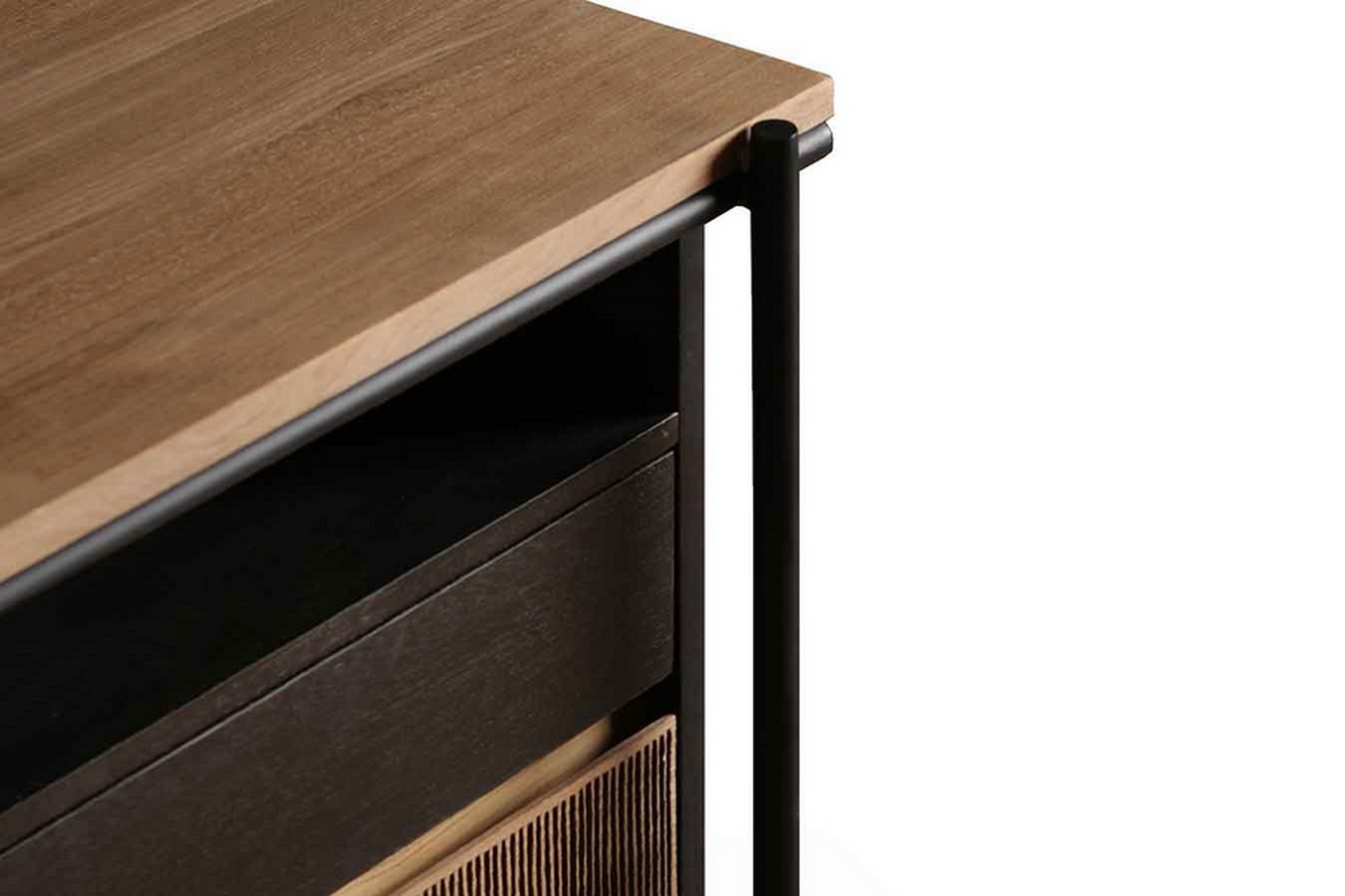 Schreibtisch Oscar Teak Metall B 200 cm