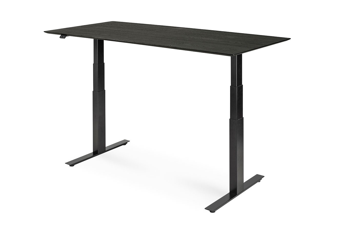 Schreibtisch Bok höhenverstellbar schwarz B 140 cm