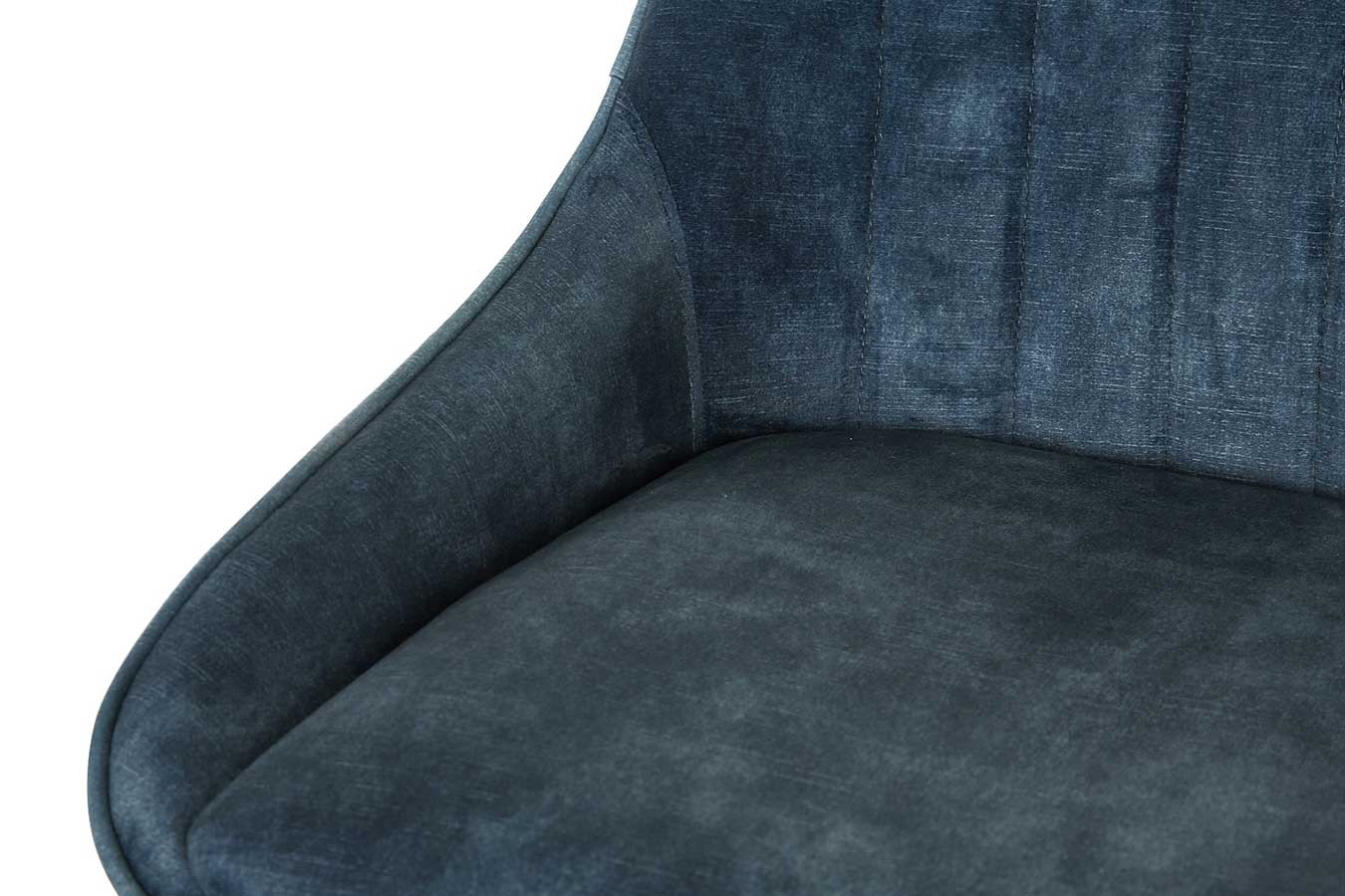 Stuhl JUL Samt Vintage blau