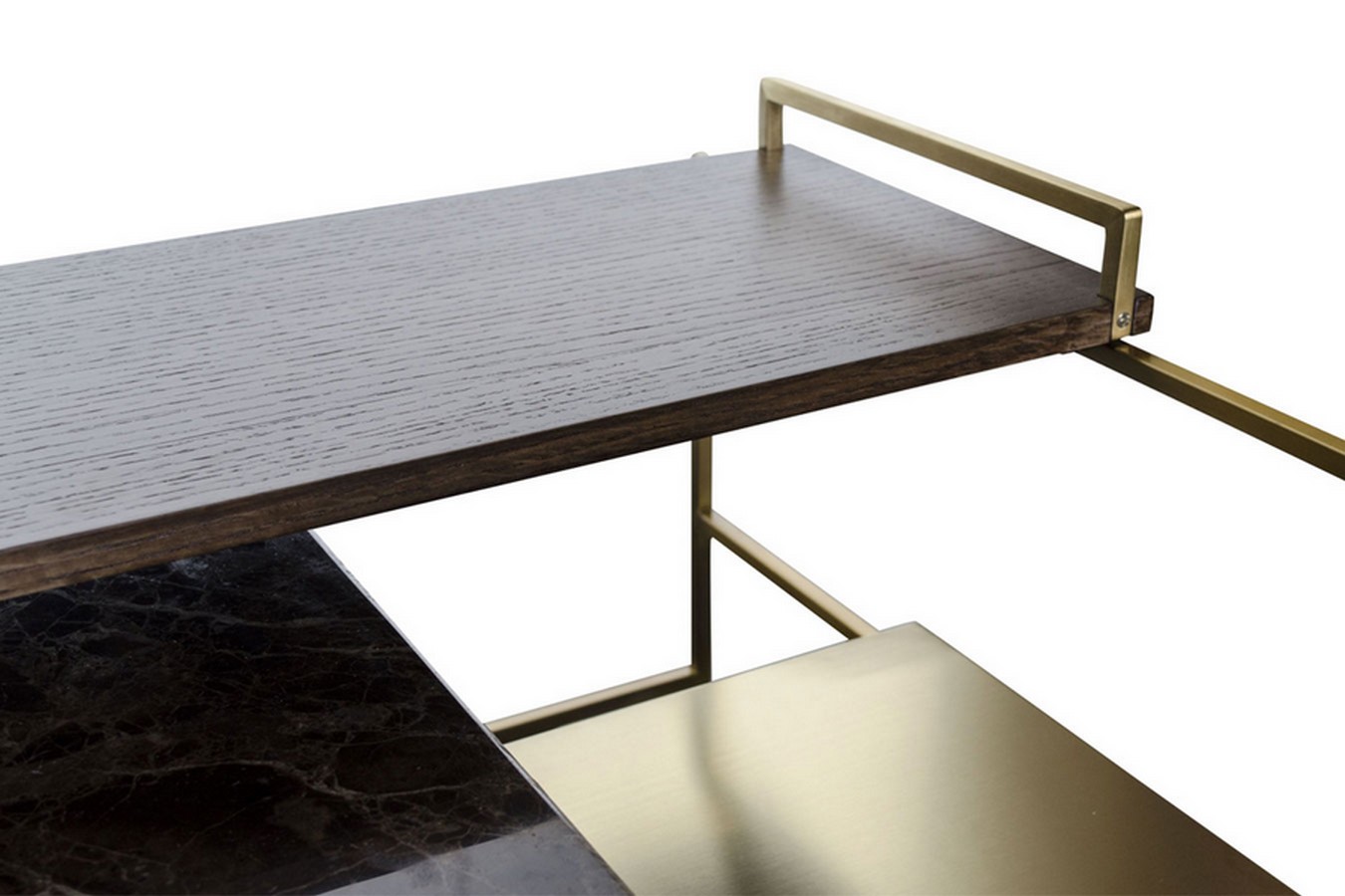 Couchtisch Architect Metall gold klein