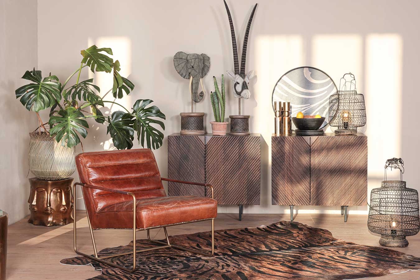 Lounge Sessel Marco Century Leder braun