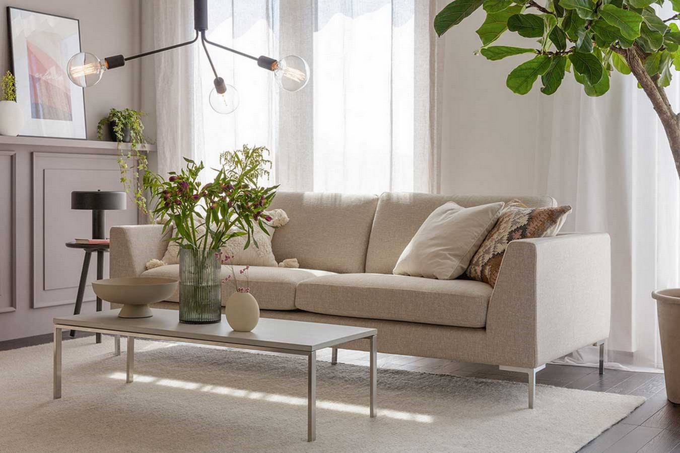 Ledersofa Oslo Premium 2 Sitzer braun
