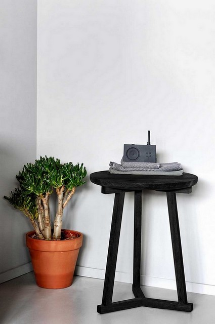 Beistelltisch Tripod Eiche schwarz