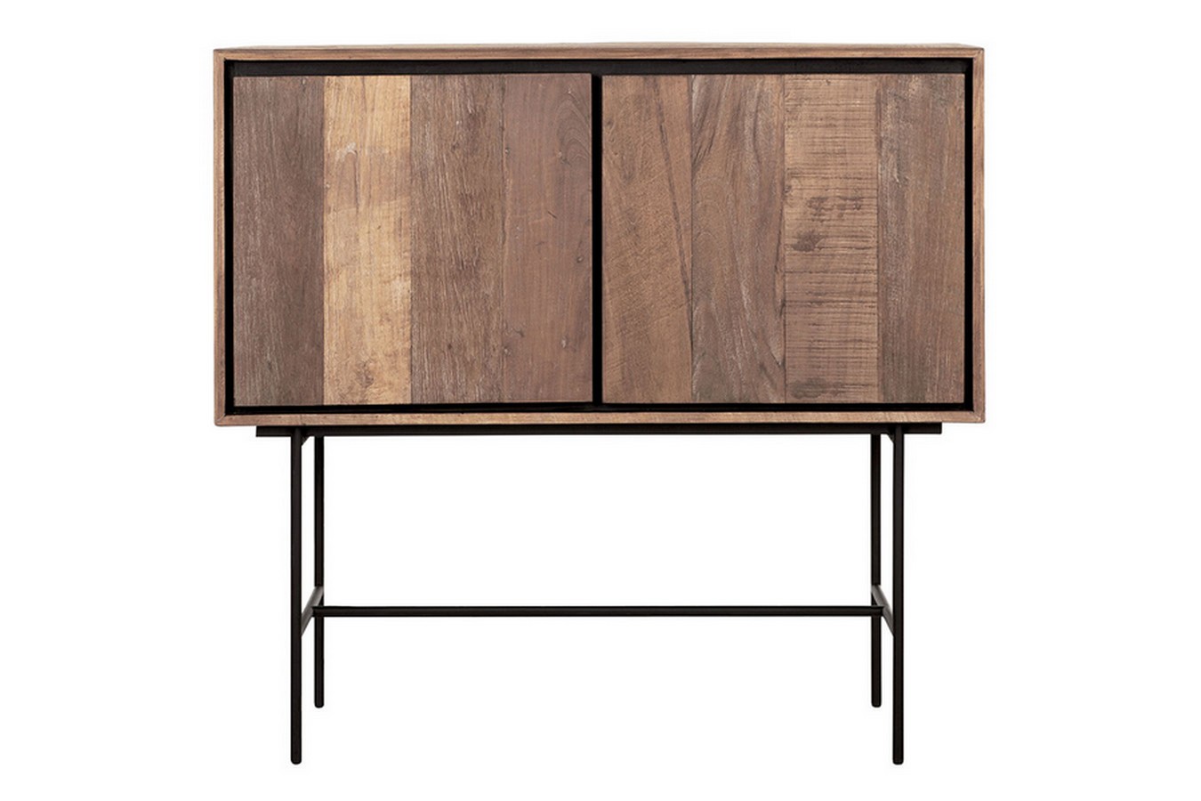 Highboard Metropole Teak Metall H 100 cm