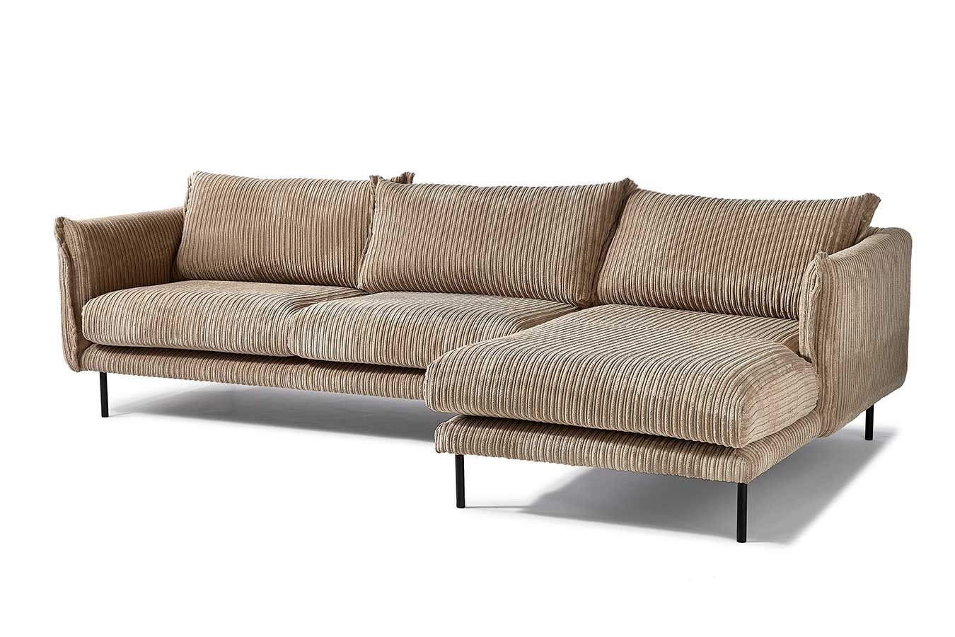 2-Sitzer mit Recamiere BOO Cord beige
