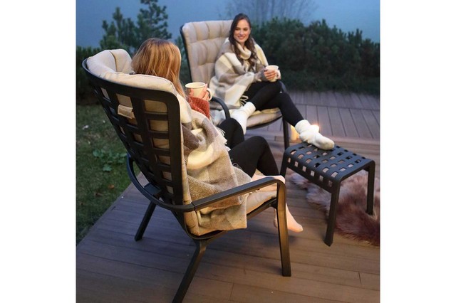 Gartensessel mit Armlehne Folio grau
