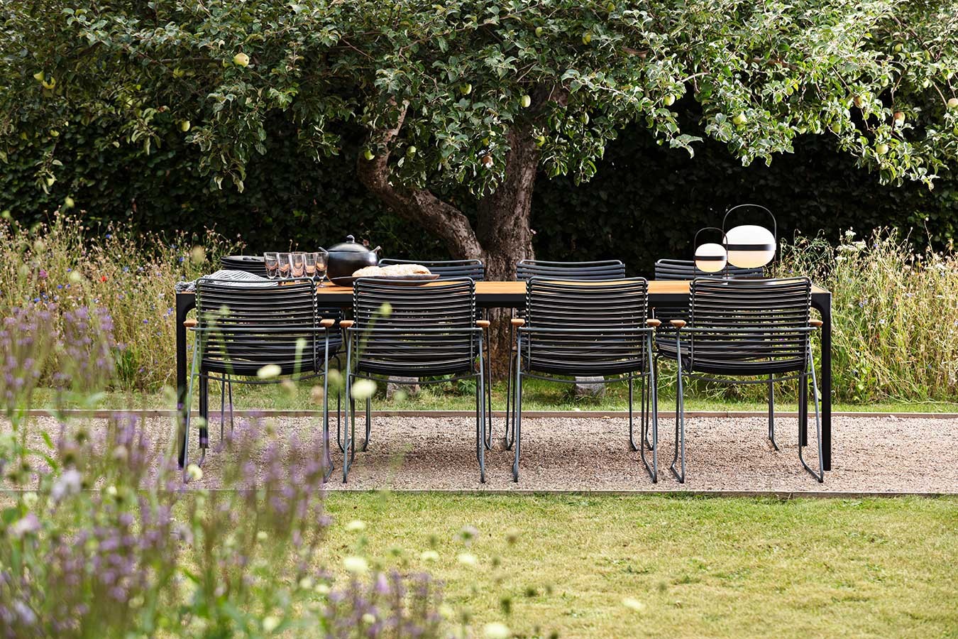 Gartenstuhl Click mit Arm schwarz