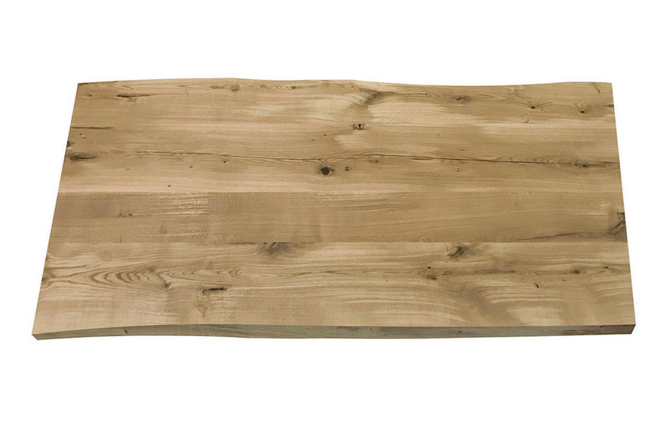 Tischplatte 4 cm Asteiche massiv organische Kante ab 60 cm konfigurierbar