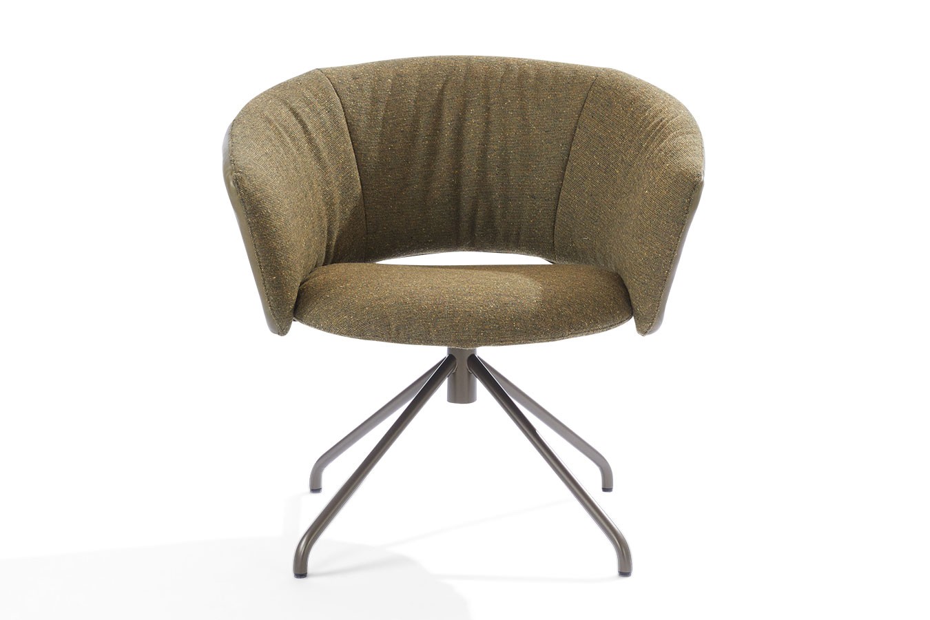 Drehstuhl Lola Stoff Leder olive