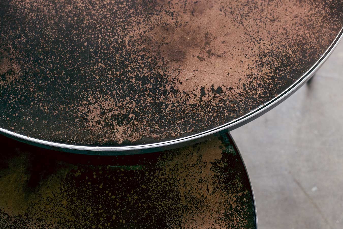Couchtisch 2er Set Nesting rund bronze