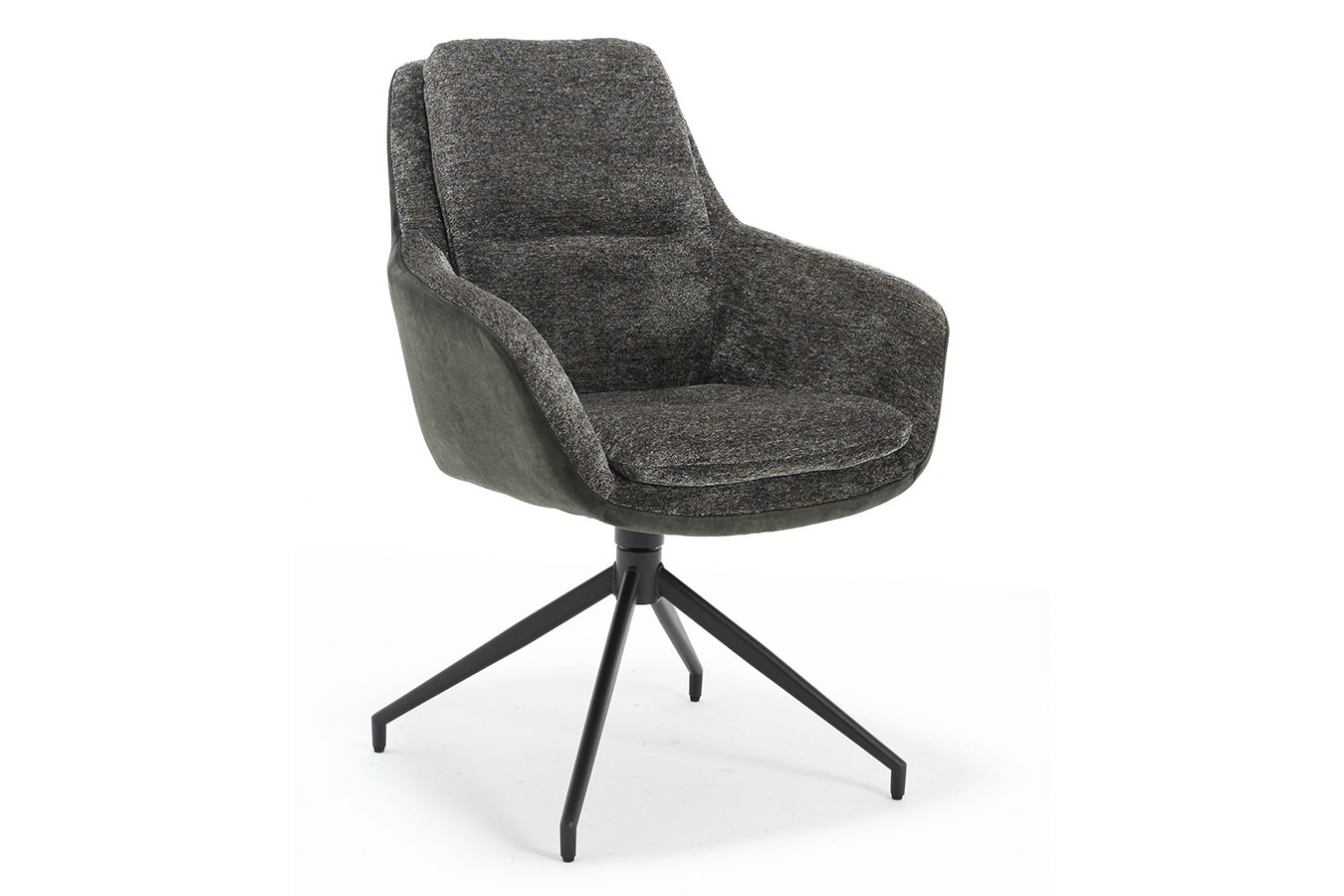 Armlehnstuhl Davina drehbar Bi Colour grüngrau