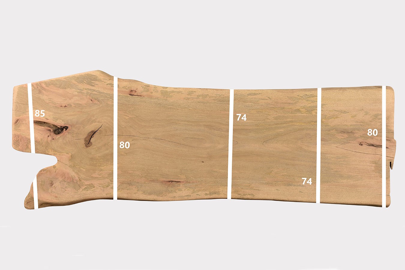 Tischplatte Mangoholz Monolith 275x114 cm