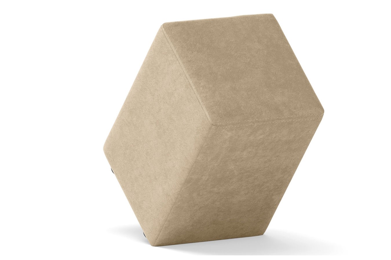 Sitzhocker Samt creme