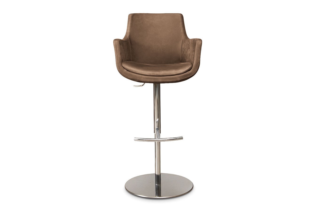 Barstuhl m. Arm Aquilo Leder braun